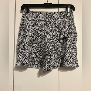 Express Multi Color faux wrap front shorts